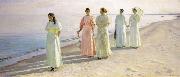 Michael Ancher Promenade on Skagen Beach (nn02) china oil painting reproduction